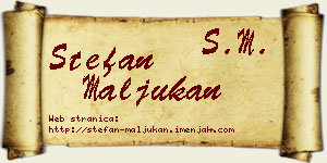 Stefan Maljukan vizit kartica